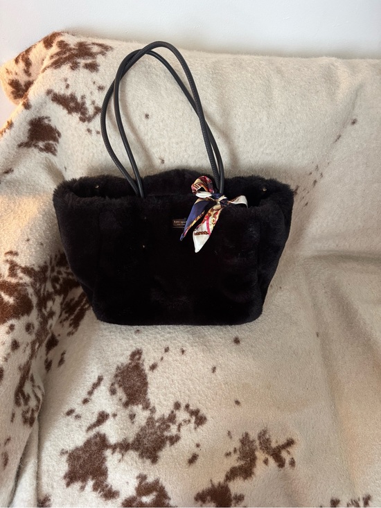 kate spade Handbags - kate spade Black Faux Fur Tote special edition